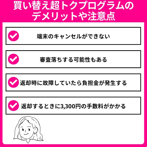買い替え超トクプログラムのデメリット