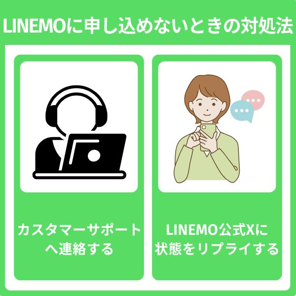 LINEMOに申し込めないときの対処法